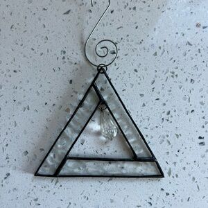 Geometric Glass Triangle 🌈 Ornament/Suncatcher